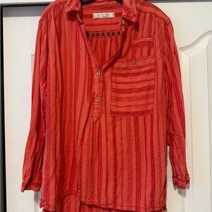 We The Free Striped Button-Up Shirt